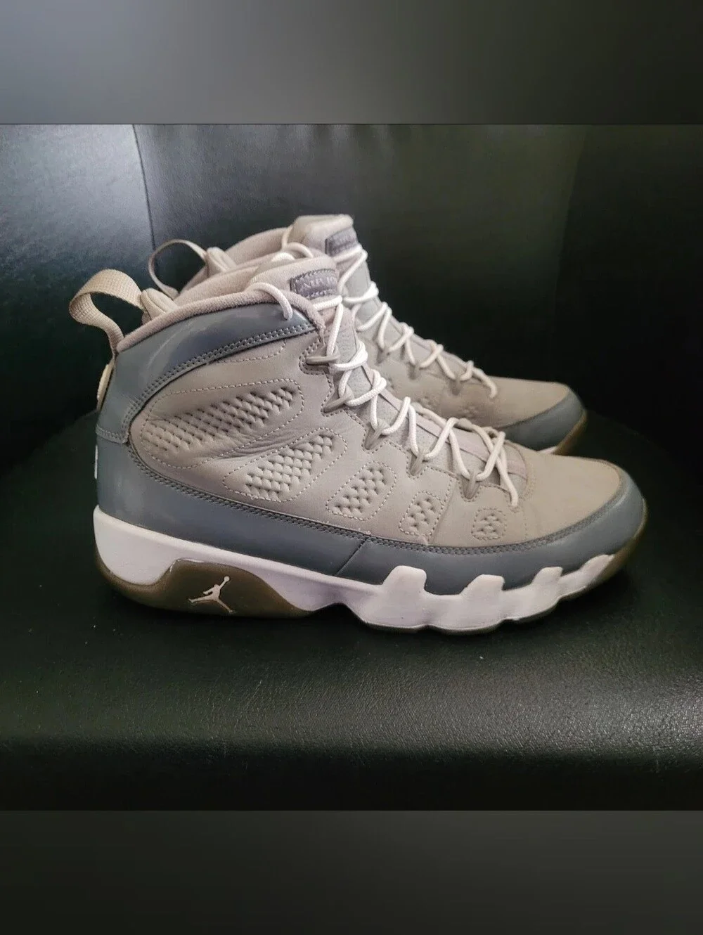 Jordan Retro 9 Cool Grey Men's Size 9.5 Grey Basketball Shoes